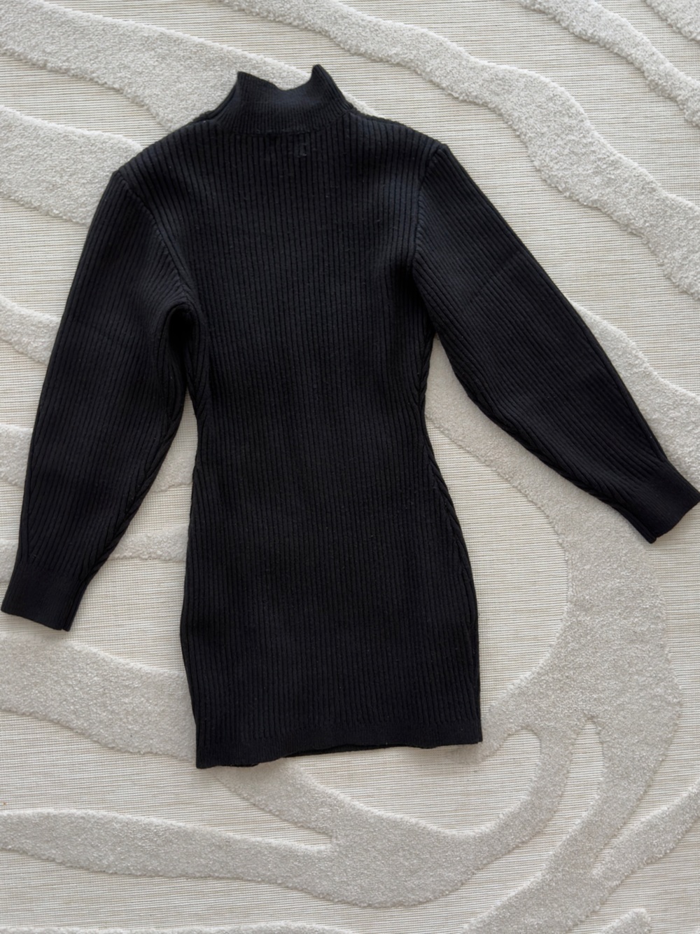 H&M Black ribbed knit turtleneck sweater dress - Picture 5 of 5